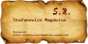 Stefanovics Magdolna névjegykártya